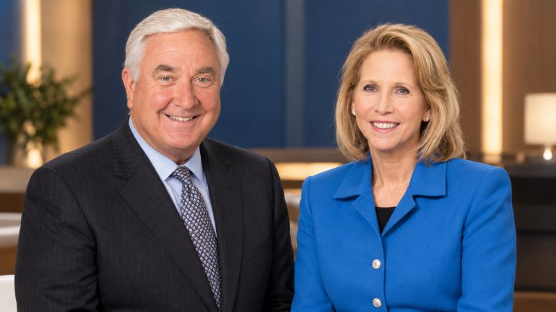 Tim Dove and Shari Redstone